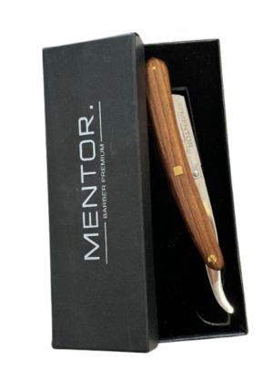 MENTOR barber premium φαλτσέτα (καφέ)