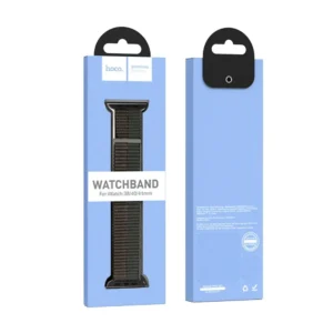 Watchband Hoco WA02 38/40/41mm από Nylon για Apple Watch series 1/2/3/4/5/6/7/8/SE Storm Black with Grey - Image 2