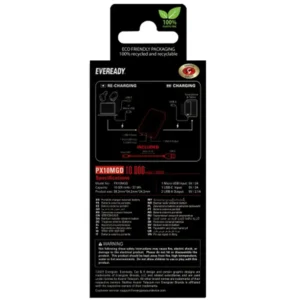 Power Bank Energizer Eveready Mini 10000mAh 2.1A με 2x USB 2.0 και LED Ένδειξη Μπαταρίας Χρυσαφί - Image 2