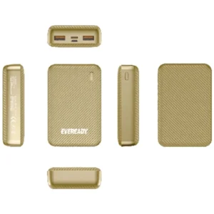 Power Bank Energizer Eveready Mini 10000mAh 2.1A με 2x USB 2.0 και LED Ένδειξη Μπαταρίας Χρυσαφί - Image 3