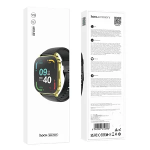 Smartwatch Hoco Y19 IP68 AMOLED Οθόνη 1.96" 300mAh V5.2 με Δυνατότητα Κλήσεων Χρυσαφί - Image 3