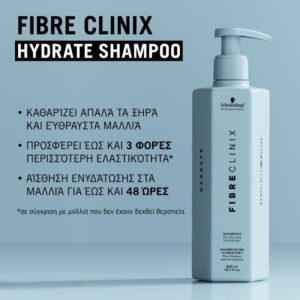 Schwarzkopf Professional Fibre Clinix Hydrate Shampoo 300ml - Image 2